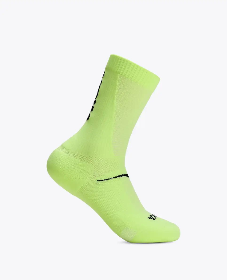 Race Day Crew Sock - neon yuzu